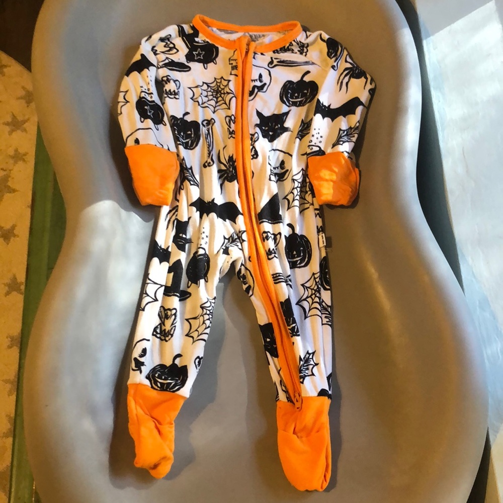 Halloween Little Sleepies, 0-3 months bamboo sleeper/footie